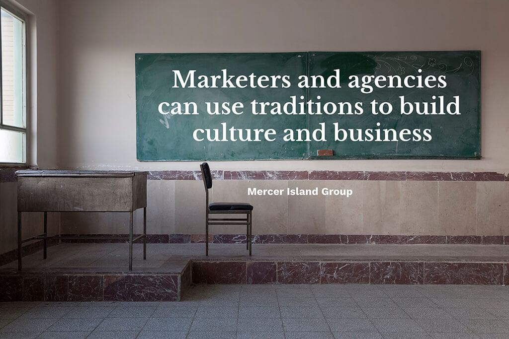 marketers can use tradition