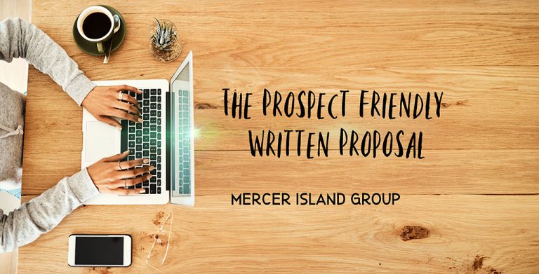 The Prospect Friendly Written Proposal | Mercer Island Group